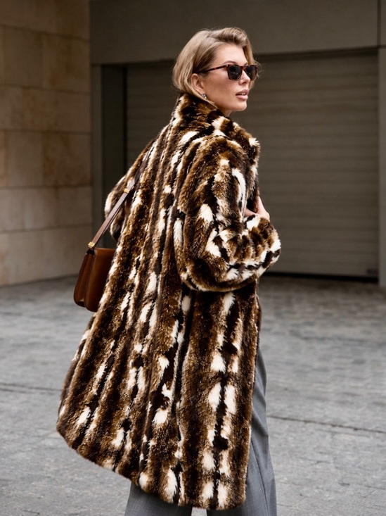 Nana Jackets & Blazers - Nana Statement Coat Multi Colored Long Sleeved Luxury Winter Coat